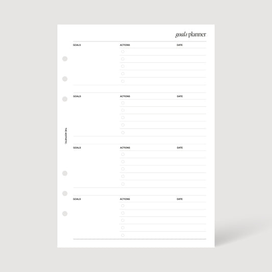 GOAL PLANNER INSERTS
