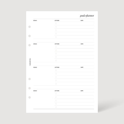 GOALS PLANNER INSERTS | PRINTABLE