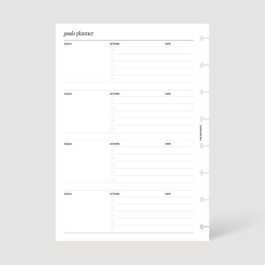 GOAL PLANNER INSERTS