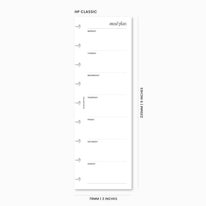 Meal Plan Skinny Inserts