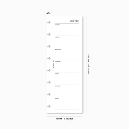 Meal Plan Skinny Inserts