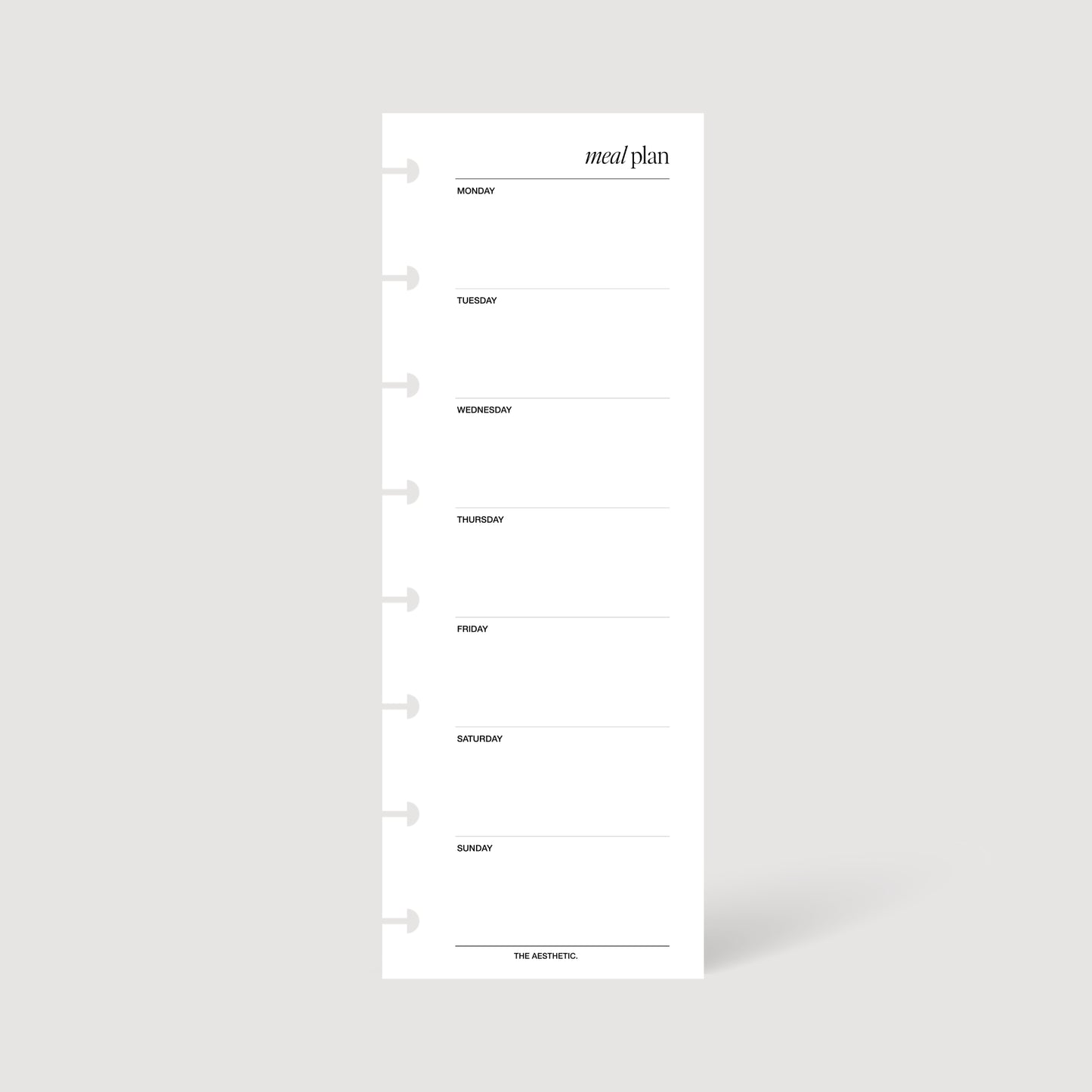 MEAL PLAN SKINNY INSERTS | PRINTABLE