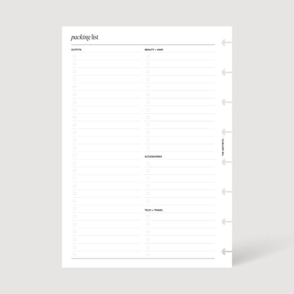 PACKING LIST INSERTS