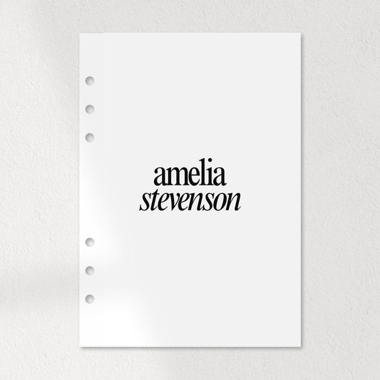 PERSONALISED NAME DASHBOARD