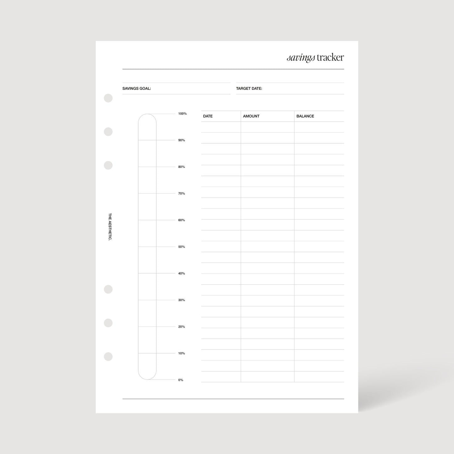 SAVINGS TRACKER INSERTS | PRINTABLE
