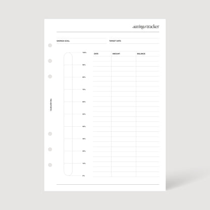 SAVINGS TRACKER INSERTS | PRINTABLE