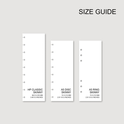 SHOPPING LIST SKINNY INSERTS | PRINTABLE