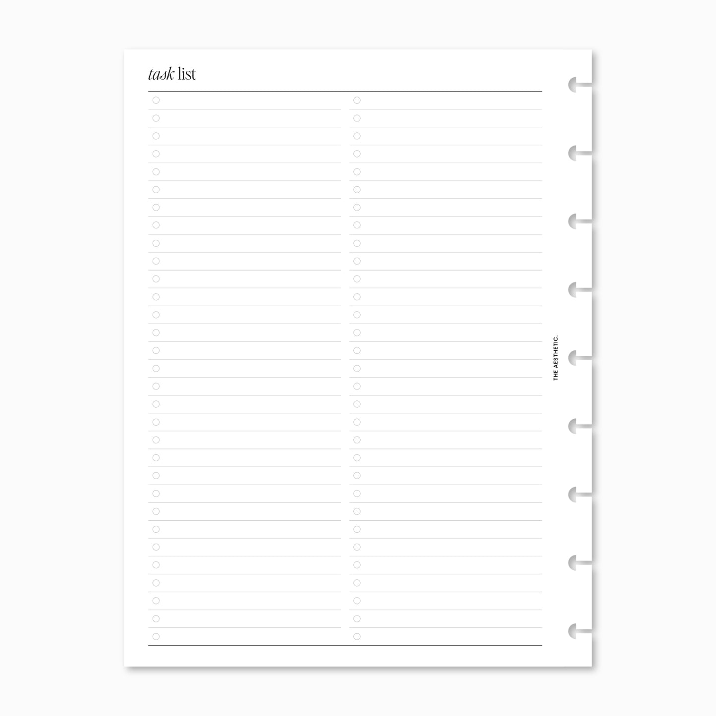 Task List Inserts