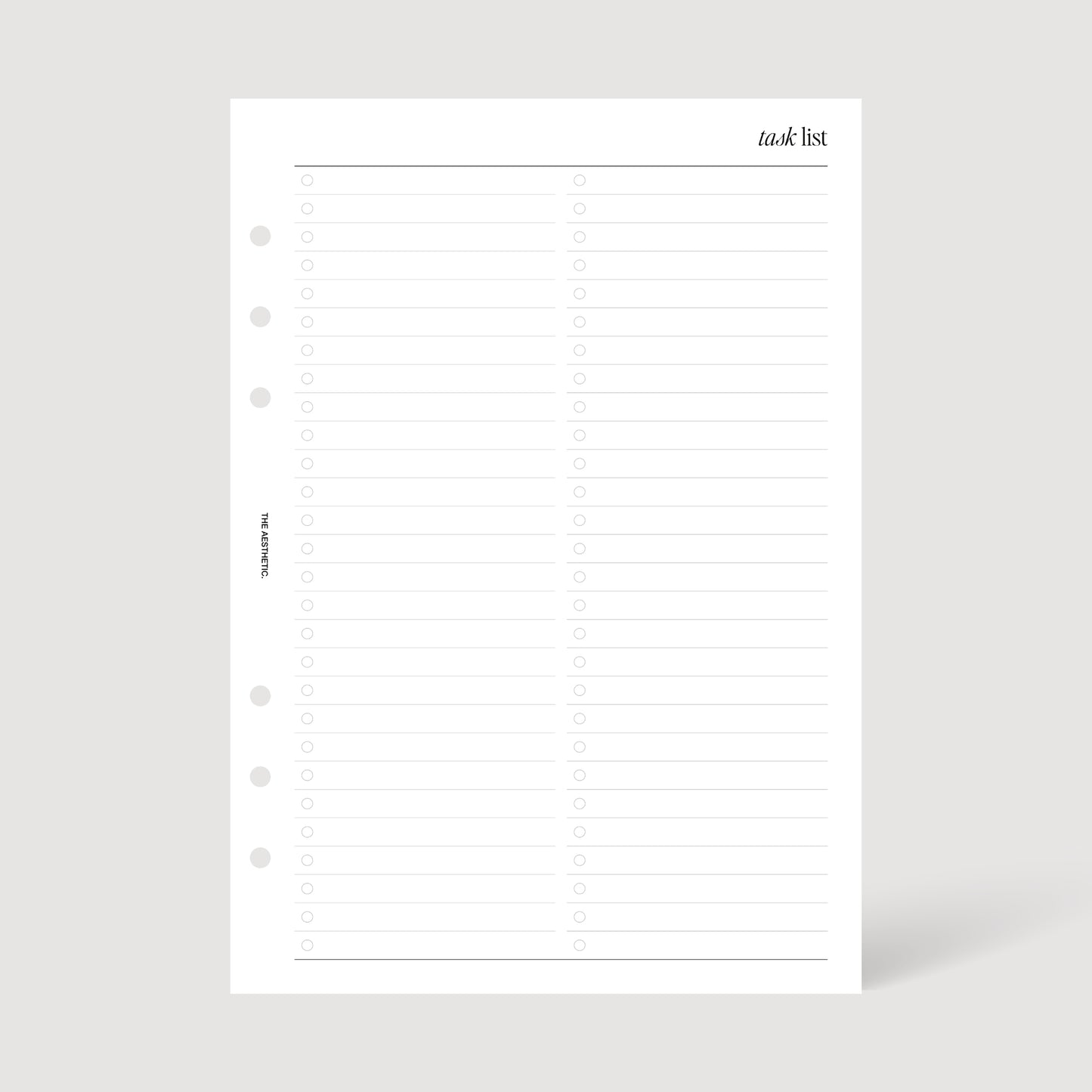 TASK LIST INSERTS | PRINTABLE