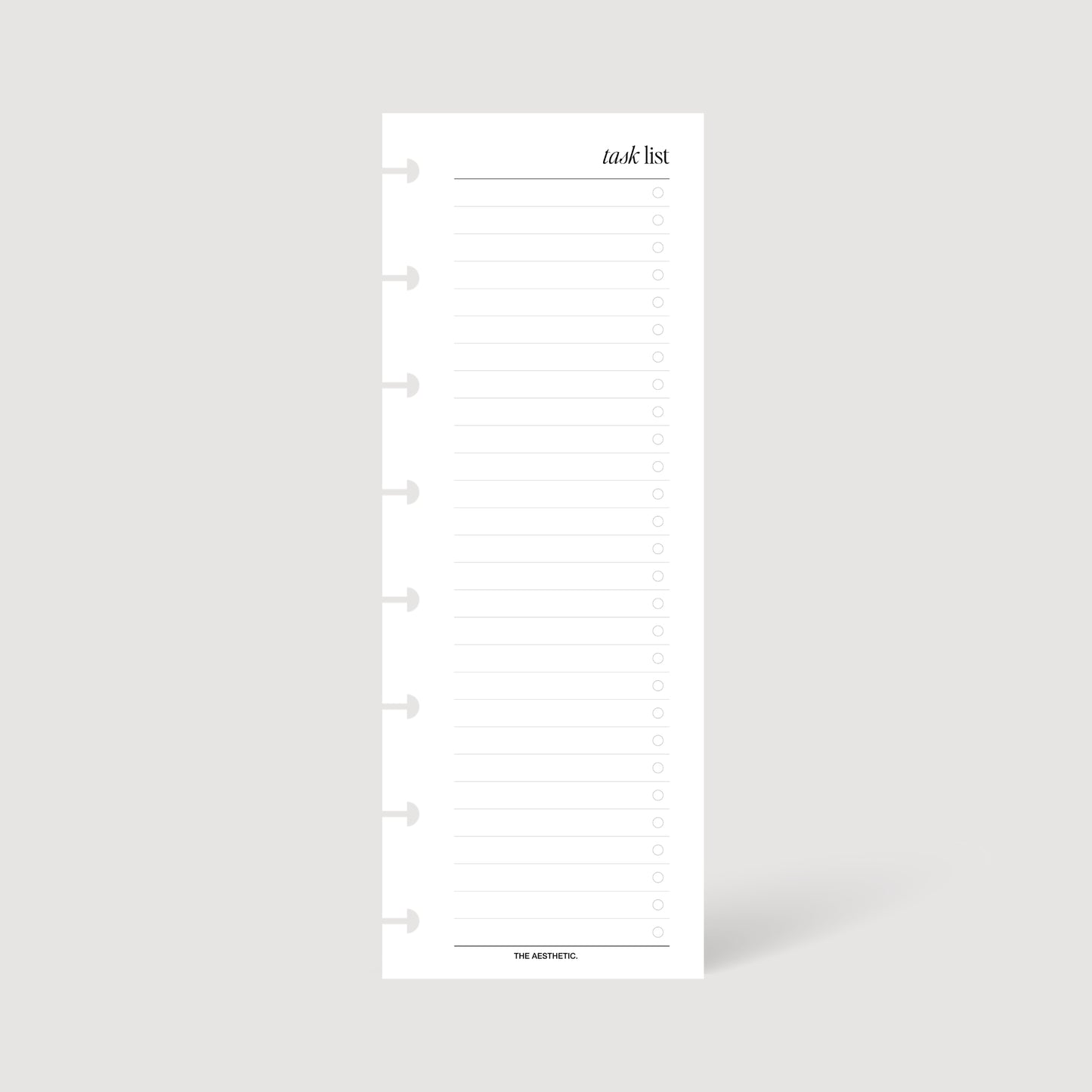 TASK LIST SKINNY INSERTS | PRINTABLE