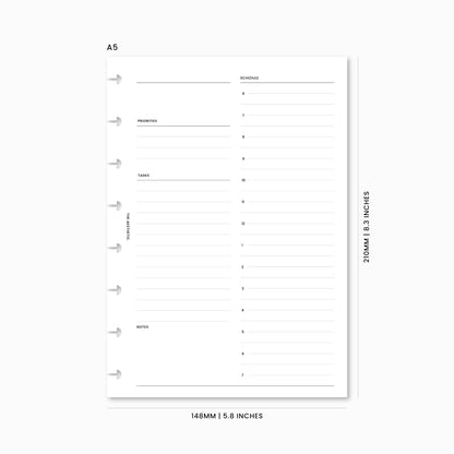 Undated Daily Planner Inserts | DO1P