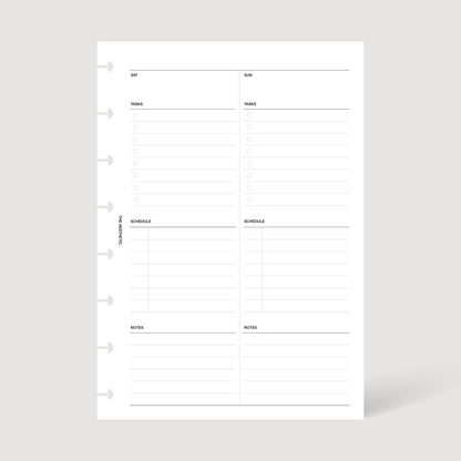 UNDATED WEEKLY PLANNER INSERTS | WEEK ON FOUR PAGES