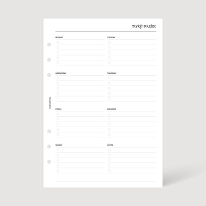 WEEKLY ROUTINE INSERTS | PRINTABLE