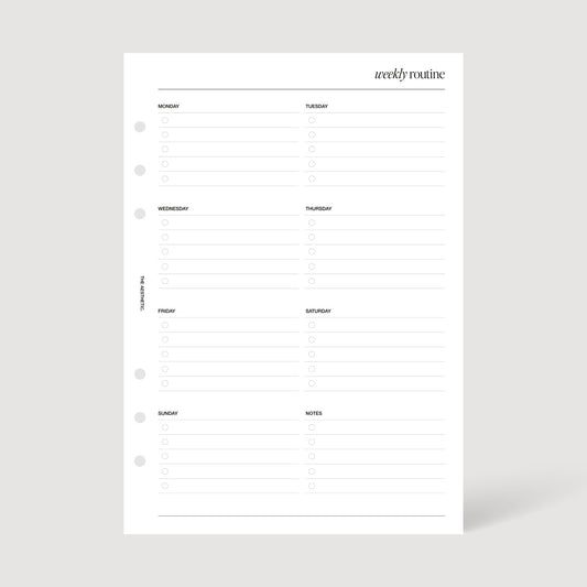 WEEKLY ROUTINE INSERTS | PRINTABLE